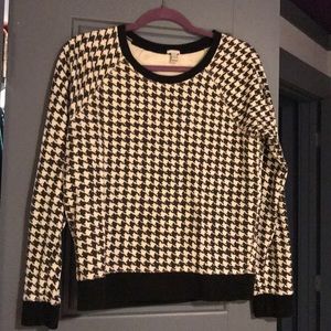 J. Crew houndstooth print pullover